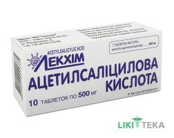 Ацетилсаліцилова Кислота табл. 500 мг №10