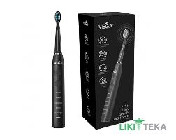 Электрическая зубная щетка Vega (Вега) VT-600B звуковая на 5 режимов чистки, черная
