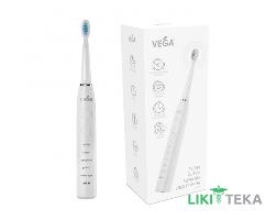 Электрическая зубная щетка Vega (Вега) VT-600W звуковая на 5 режимов чистки, белая