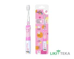 Электрическая зубная щетка Vega (Вега) Kids VK-400Р LIGHT-UP звуковая детская, розовая