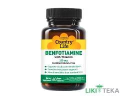 Кантрі Лайф (Country Life) Бенфотиамин з коензимом B1 капсули 150 мг №60