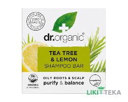 Др. Органік (Dr. Organic) Шампунь для волосся твердий з екстрактом чайного дерева та лимона 75 г