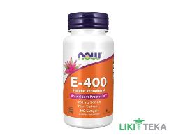 NOW Vitamin E (Витамин Е) 400 МЕ капсулы №100