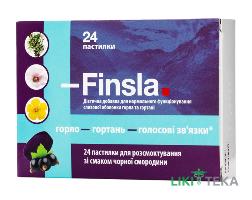 Финсла с экстрактом исландского мха пастилки №24