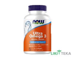 NOW Ultra Omega-3 (Ультра Омега-3) капсули №90