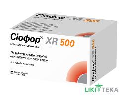 Сиофор XR 500 таблетки прол./д. по 500 мг №120 (15х8)