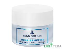 Сан Суси (Sans Soucis) Крем-гель для лица Aqua Benefits 24h увлажнение для нормальной и комбинированной кожи 50 мл