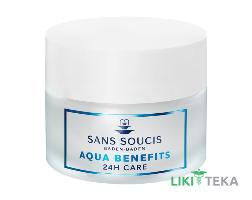 Сан Сусі (Sans Soucis) Крем-догляд для обличчя Aqua Benefits 24h зволоження для нормальної шкіри 50 мл