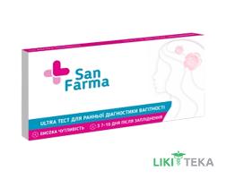 Тест для визначення вагітності San Farma Ultra (Сан Фарма) тест-смужка №1