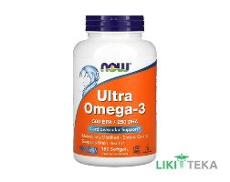 NOW Ultra Omega-3 (Ультра Омега-3) капсули №180