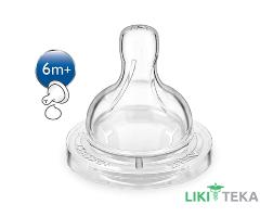 Соска Авент (Avent) Classic+ SCF636/27 переменный поток с прорезью с 6 месяцев 2 шт