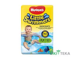 Подгузнки-трусики Хаггіс (Huggies) Little Swimmers для плавания 3-4 (7-15 кг) 12 шт.