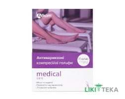 Гольфи компресійні 00102, II клас, відкритий мисок, розмір 2, чорн.