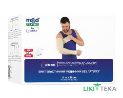 Бинт еластичний медичний Медтекстиль (MedTextile) високої розтяжності 4м х 8см, без латексу