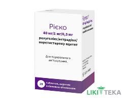 Рієко таб. вкриті пл. об. 40 мг/1 мг/0,5 мг №28