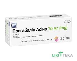 Прегабалін Асіно капсули по 75 мг №30 (10х3)