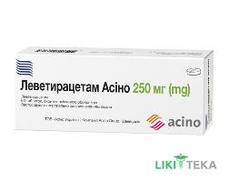 Леветирацетам Асіно таблетки, в/плів. обол., по 250 мг №60 (10х6)