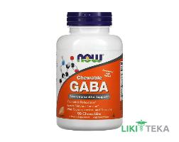 NOW Gaba (Нау Амінокислота Габа) з апельсиновим смаком жувальні таблетки №90