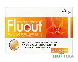 Флюаут Solution Pharm пастилки з екстрактами імбиру і куркуми та ефірною олією лимона №24
