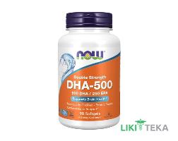 NOW (Нау) DHA 500 мг Докозагексаеновая кислота капсулы №90