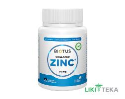 Biotus Chelated Zinc (Биотус) Хелатный цинк капсулы по 30 мг №60