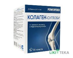 Коллаген-суставы Powerfood со вкусом ананаса с подсластителем порошок в пакетах по 6000 мг №30