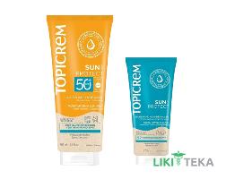 Топикрем (Topicrem) Sun Protect Набор Молочко для лица и тела солнцезащитное увлажняющее SPF 50+ 200 мл + Гель после загара тонизирующий 50 мл