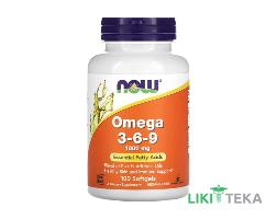 NOW (Нау) Omega 3-6-9 (Омега 3-6-9) капс. м`які 1000 мг №100