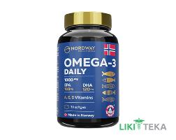 Нордвей (Nordway Omega-3 Daily) Омега-3 Дейли капсулы по 1000 мг №30