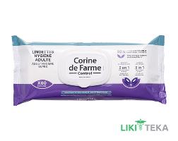 Корин Де Фарм (Corine De Farme) Салфетки влажные гигиенические для лица и тела для взрослых №60
