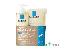 La Roche-Posay Lipikar (Лярош Позе Ліпікар) Масло AP+ Набор липидовосстановительное для ванны и душа для младенцев, детей и взрослых 400 мл + рефил