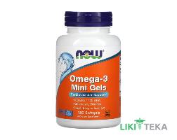 NOW (Нау) Omega-3 (Омега-3) міні-капсули м`які 500 мг №180