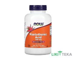 NOW (Нау) Пантотеновая кислота капсулы по 500 мг №250