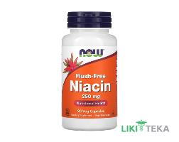 NOW (Нау) Ниацин Flush-Free капс. 250 мг №90