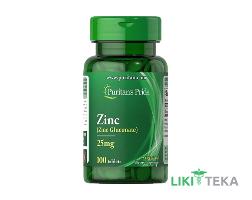 Puritan`s Pride (Пуританс Прайд) Цинк глюконат табл. 25 мг №100