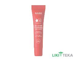 Babe Laboratorios (Бабе Лабораторіос) Бальзам-тінт для губ та щік SPF50 із гіалуроновою кислотою та пептидами Pink, 20 мл