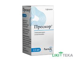 Прескор концентрат д/приг. р-ра д/инф. 2,5 мг/мл по 2,5 мл №1 во флак.