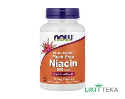 NOW (Нау) Ниацин веганские капсулы 500 мг №90