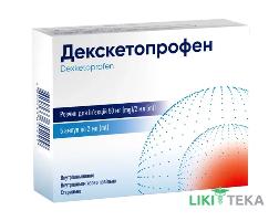 Декскетопрофен раствор д/ин. 25 мг/мл 2 мл №5 в амп.
