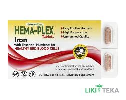 Хема-Плекс Залізо (Hema-Plex Iron) Натурес плюс (Nature`s Plus) таблетки з повільним вивільненням №30