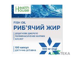 Риб`ячий Жир (Health House) Хелз Хаус капсули по 500 мг №100