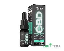 Рестлаб КБД (Restlab CBD) масло 25% капли пероральные со вкусом мяты 10 мл