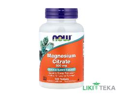 NOW (Нау) Magnesium Citrate (Магнію цитрат) табл. 200 мг №100