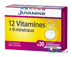 Juvamine (Жувамин) Комплекс 12 витаминов + 9 минералов таблетки шипучие №30