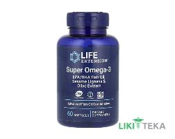 Life Extension (Лайф Экстеншн) Супер Омега-3 капсулы №60