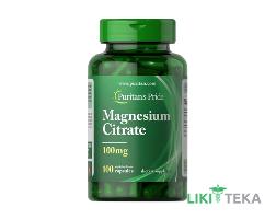 Puritan`s Pride (Пуританс Прайд) Магний цитрат капсулы по 100 мг №100