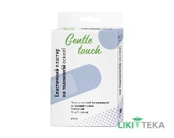 Пластир бактерицидний Gentle touch (Джентл тач) на тканинній основі еластичний 2,5 см х 7,2 см №10