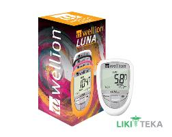 Глюкометр Велліон Луна Тріо (Wellion Luna trio) для тестування рівня глюкози, холестерину та сечової кислоти в крові білий, ммоль/л