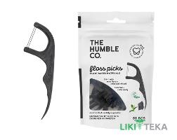 The Humble Co (Зе Хамбл Ко) Флос-зубочистки на гострій ніжці, чорний №50