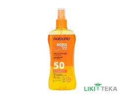 Бабарія (Babaria) спрей сонцезахисний Aqua UV SPF50 двофазний 200 мл